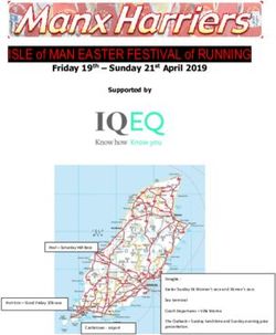 ISLE of MAN EASTER FESTIVAL of RUNNING - Friday 19th - Sunday 21st April 2019