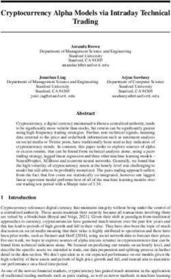 Cryptocurrency Alpha Models via Intraday Technical Trading - Stanford University
