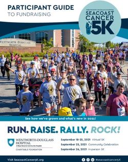 PARTICIPANT GUIDE TO FUNDRAISING - See how we've grown and what's new in 2021! - Seacoast Cancer 5K