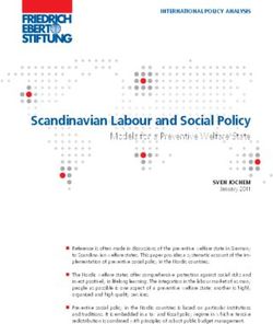 Scandinavian Labour and Social Policy - Models for a Preventive Welfare State