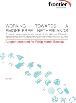 WORKING A TOWARDS A report prepared for Philip Morris Benelux - Economic assessment of the target of the National Prevention Agreement to reduce ...