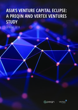 ASIA'S VENTURE CAPITAL ECLIPSE: A PREQIN AND VERTEX VENTURES STUDY - October 2018