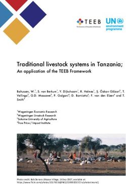 Traditional livestock systems in Tanzania; - The Economics of ...