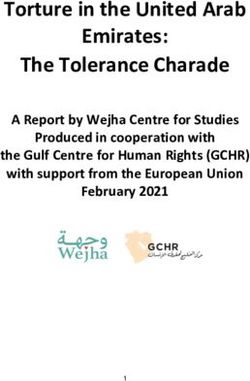 Torture in the United Arab Emirates: The Tolerance Charade - A Report by Wejha Centre for Studies Produced in cooperation with the Gulf Centre for ...