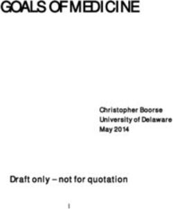 GOALS OF MEDICINE - Draft only B not for quotation Christopher Boorse University of Delaware May 2014