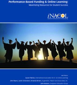 Performance-Based Funding & Online Learning