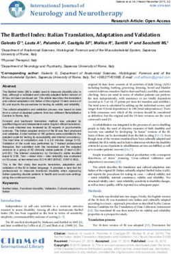 The Barthel Index: Italian Translation, Adaptation and Validation