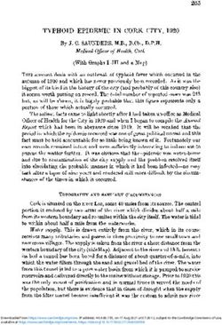 TYPHOID EPIDEMIC IN CORK CITY, 1920