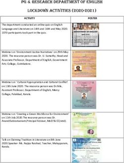 PG & RESEARCH DEPARTMENT OF ENGLISH LOCKDOWN ACTIVITIES (2020-2021)