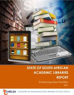 STATE OF SOUTH AFRICAN ACADEMIC LIBRARIES REPORT - Embracing New Frontiers 2021