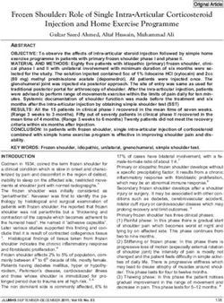 Frozen Shoulder: Role of Single Intra-Articular Corticosteroid