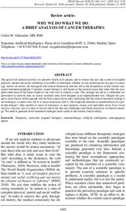 WHY WE DO WHAT WE DO. A BRIEF ANALYSIS OF CANCER THERAPIES - EXCLI Journal