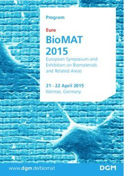 BioMAT 2015 Program Euro 21 - 22 April 2015 - Weimar, Germany European Symposium and Exhibition on Biomaterials and Related Areas - Deutsche ...