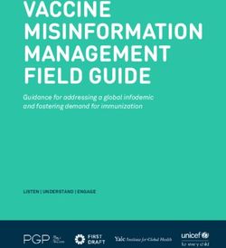 VACCINE MISINFORMATION MANAGEMENT FIELD GUIDE - Guidance for addressing a global infodemic and fostering demand for immunization