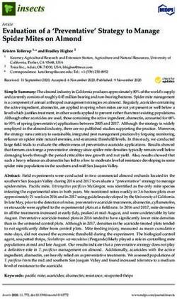 Evaluation of a 'Preventative' Strategy to Manage Spider Mites on Almond - MDPI