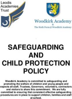 SAFEGUARDING AND CHILD PROTECTION POLICY