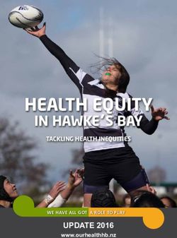 HEALTH EQUITY IN HAWKE S BAY - UPDATE 2016 - Hawkes Bay District Health Board