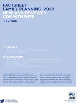 FACTSHEET FAMILY PLANNING 2020 NEW AND RENEWED COMMITMENTS