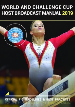 WORLD AND CHALLENGE CUP HOST BROADCAST MANUAL 2019 - OFFICIAL FIG GUIDELINES & BEST PRACTICES