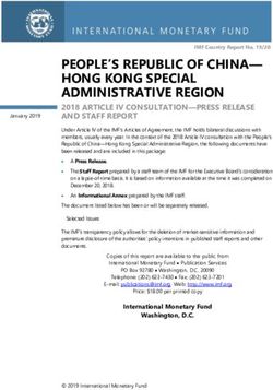 PEOPLE'S REPUBLIC OF CHINA- HONG KONG SPECIAL ADMINISTRATIVE REGION - IMF