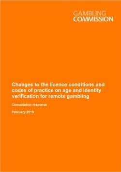 Changes to the licence conditions and codes of practice on age and identity verification for remote gambling - Consultation response February 2019 ...