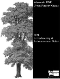 Wisconsin DNR Urban Forestry Grants 2021 Recordkeeping & Reimbursement Guide