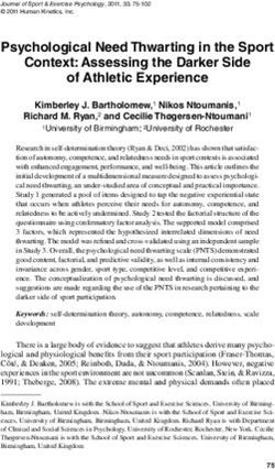 Psychological Need Thwarting in the Sport Context: Assessing the Darker Side of Athletic Experience