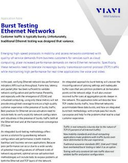 Burst Testing Ethernet Networks - Application Note - VIAVI Solutions