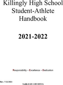Killingly High School Student-Athlete Handbook - 2021-2022 Responsibility - Excellence - Dedication