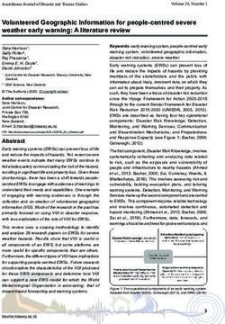 Volunteered Geographic Information for people-centred severe weather early warning: A literature review