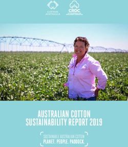 AUSTRALIAN COTTON SUSTAINABILITY REPORT 2019 - PLANET. PEOPLE. PADDOCK. SUSTAINABLE AUSTRALIAN COTTON - Cotton Australia