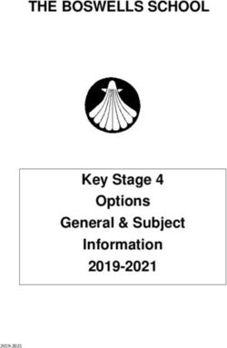 THE BOSWELLS SCHOOL - Key Stage 4 Options General & Subject Information 2019-2021