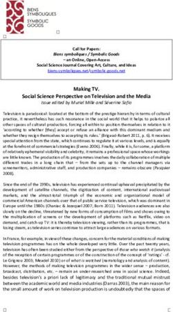 Making TV. Social Science Perspective on Television and the Media