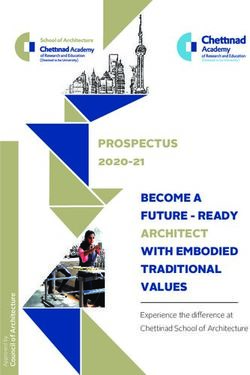 PROSPECTUS BECOME A FUTURE - READY ARCHITECT WITH EMBODIED TRADITIONAL VALUES - READY ARCHITECT WITH ...