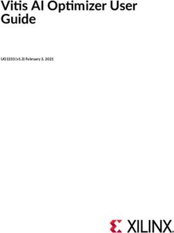 Vitis AI Optimizer User Guide - UG1333 (v1.3) February 3, 2021 - Xilinx