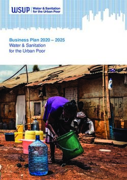 Business Plan 2020 2025 - Water & Sanitation for the Urban Poor