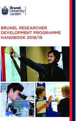 BRUNEL RESEARCHER DEVELOPMENT PROGRAMME HANDBOOK 2018/19