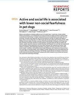 Active and social life is associated with lower non social fearfulness in pet dogs - Nature