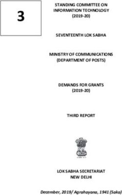 3 STANDING COMMITTEE ON INFORMATION TECHNOLOGY SEVENTEENTH LOK SABHA MINISTRY OF COMMUNICATIONS (DEPARTMENT OF POSTS) DEMANDS FOR GRANTS THIRD ...