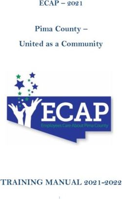 TRAINING MANUAL 2021-2022 - ECAP - 2021 Pima County - United as a Community