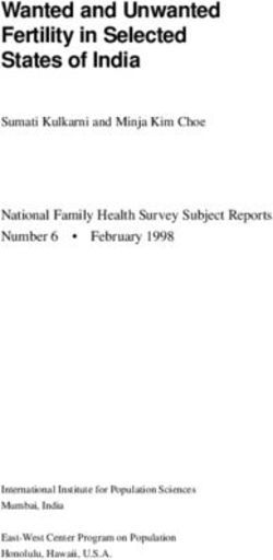 Wanted and Unwanted Fertility in Selected States of India