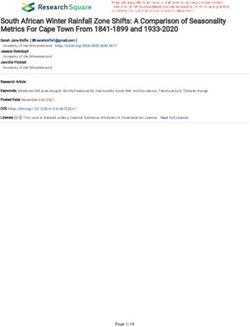 South African Winter Rainfall Zone Shifts: A Comparison of Seasonality Metrics For Cape Town From 1841-1899 and 1933-2020 - Research Square