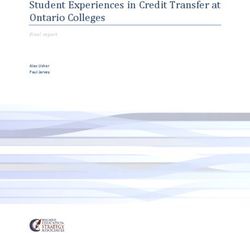 Student Experiences in Credit Transfer at Ontario Colleges