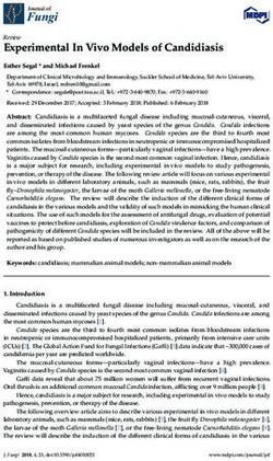 Experimental In Vivo Models of Candidiasis - MDPI
