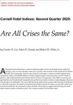 Are All Crises the Same? - Cornell Hotel Indices: Second Quarter 2020
