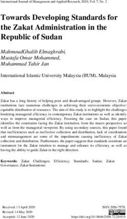 Towards Developing Standards for the Zakat Administration in the Republic of Sudan