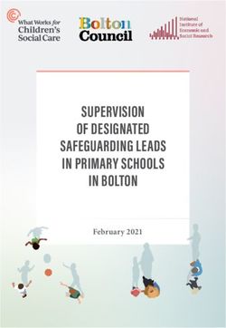 SUPERVISION OF DESIGNATED SAFEGUARDING LEADS IN PRIMARY SCHOOLS IN BOLTON - February 2021