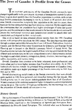 The Jews of Canada: A Profile from the Census