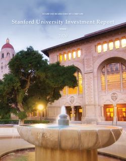 Stanford University Investment Report - 2020 STANFORD MANAGEMENT COMPANY