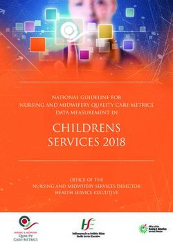 CHILDRENS SERVICES 2018 - NATIONAL GUIDELINE FOR NURSING AND MIDWIFERY QUALITY CARE METRICS DATA MEASUREMENT IN